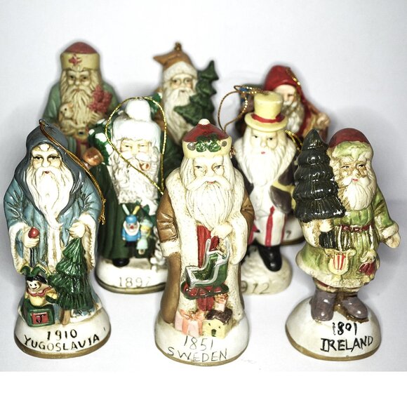 Santa Claus Through The Years Of Different Countries Figures Christmas Decor